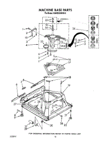07 - Machine Base parts for Kitchenaid Washer KAWE960WAL0 from AppliancePartsPros.com