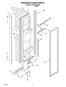 07 - Freezer Door parts for Whirlpool Refrigerator 3XEC5THGKB00 from AppliancePartsPros.com