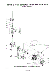 06 - Brake, Clutch, Gearcase, Motor And Pump parts for Whirlpool Washer LA5360XSW1 from AppliancePartsPros.com