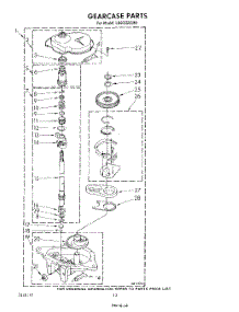 10 - Gearcase parts for Whirlpool Washer LA6055XSW1 from AppliancePartsPros.com