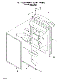 04 - Refrigerator Door parts for Whirlpool Refrigerator 6ER9GTKXKS01 from AppliancePartsPros.com