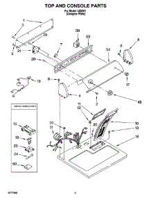 02 - Top And Console Parts parts for Whirlpool Dryer IJ82001 from AppliancePartsPros.com