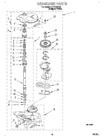 10 - Gearcase parts for Whirlpool Washer LLT7144DQ0 from AppliancePartsPros.com