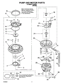 04 - Pump And Motor Parts parts for Whirlpool Dishwasher IJU58663 from AppliancePartsPros.com