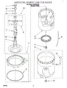 03 - Agitator, Basket And Tub parts for Whirlpool Washer LSS7233DQ0 from AppliancePartsPros.com