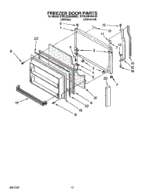 07 - Freezer Door parts for Kitchenaid Refrigerator KTRC20KAAL00 from AppliancePartsPros.com