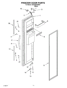 08 - Freezer Door parts for Whirlpool Refrigerator 6GD2SHQXKB01 from AppliancePartsPros.com