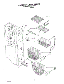 05 - Freezer Liner parts for Whirlpool Refrigerator 4KSRS27CHT02 from AppliancePartsPros.com