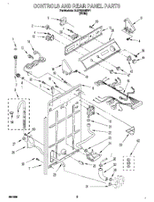 02 - Controls And Rear Panel parts for Whirlpool Washer 3LSP8255BW1 from AppliancePartsPros.com
