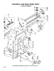 03 - Controls And Rear Panel parts for Whirlpool Washer LA3300XPW0 from AppliancePartsPros.com