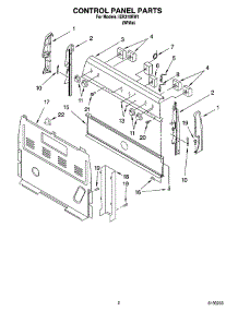 02 - Control Panel Parts parts for Whirlpool Range IER310RW1 from AppliancePartsPros.com