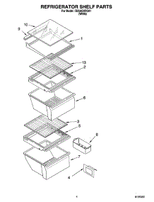 03 - Refrigerator Shelf Parts parts for Whirlpool Refrigerator IS25AGXRQ01 from AppliancePartsPros.com