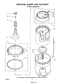 04 - Agitator, Basket And Tub parts for Whirlpool Washer LA5000XPW2 from AppliancePartsPros.com