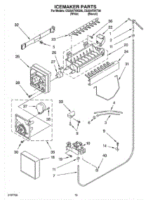 12 - Icemaker, Optional parts for Whirlpool Refrigerator CS25AFXKT00 from AppliancePartsPros.com