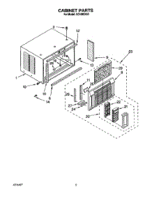 03 - Cabinet parts for Whirlpool Air Conditioner ACH082XA0 from AppliancePartsPros.com