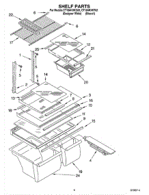 03 - Shelf parts for Whirlpool Refrigerator CT18AKXKQ02 from AppliancePartsPros.com