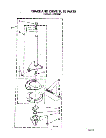 10 - Brake And Drive Tube parts for Whirlpool Washer LA5381XXF1 from AppliancePartsPros.com
