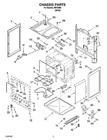 03 - Chassis Parts parts for Whirlpool Range IRP33800 from AppliancePartsPros.com