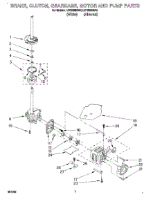 05 - Brake, Clutch, Gearcase, Motor & Pump parts for Whirlpool Washer LST9355BN0 from AppliancePartsPros.com