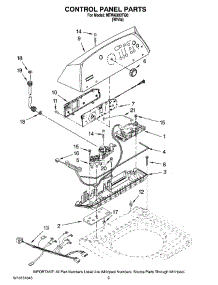 02 - Control Panel Parts parts for Maytag Washer MTW6300TQ0 from AppliancePartsPros.com