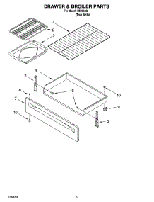 04 - Drawer & Broiler Parts parts for Whirlpool Range IMP85802 from AppliancePartsPros.com
