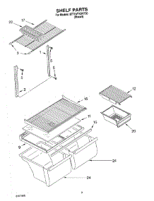 05 - Shelf, Optional parts for Whirlpool Refrigerator 8ET1WTKXKT00 from AppliancePartsPros.com