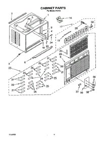 04 - Cabinet parts for Whirlpool Air Conditioner R141A from AppliancePartsPros.com