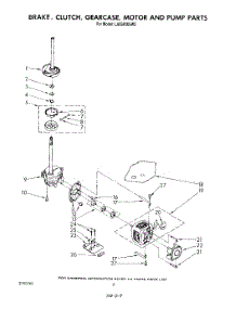06 - Brake, Clutch, Gearcase, Motor And Pump parts for Whirlpool Washer LA5580XSW3 from AppliancePartsPros.com