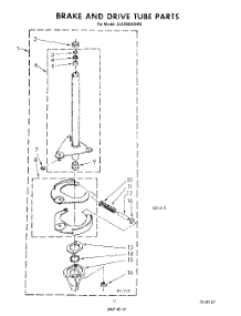 09 - Brake And Drive Tube parts for Whirlpool Washer 3LA5580XSW0 from AppliancePartsPros.com