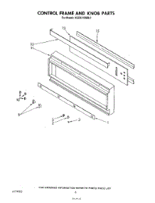 05 - Control Frame And Knob parts for Kitchenaid Oven KGBS145SBL0 from AppliancePartsPros.com