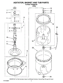 03 - Agitator, Basket And Tub Parts parts for Maytag Washer NTW5640TQ0 from AppliancePartsPros.com