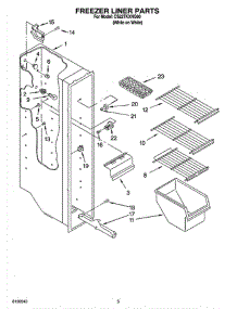 04 - Freezer Liner Parts parts for Whirlpool Refrigerator CS22TKXNQ00 from AppliancePartsPros.com