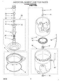 04 - Agitator, Basket And Tub parts for Whirlpool Washer 6LSC9255AQ2 from AppliancePartsPros.com