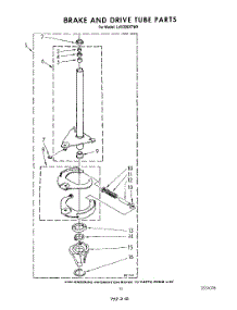 09 - Brake And Drive Tube parts for Whirlpool Washer LA5330XTW0 from AppliancePartsPros.com