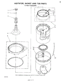 04 - Agitator, Basket And Tub parts for Whirlpool Washer LA5400XPW1 from AppliancePartsPros.com