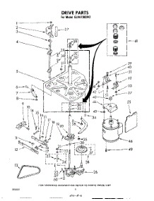 02 - Drive parts for Whirlpool Washer GLHA7900W2 from AppliancePartsPros.com