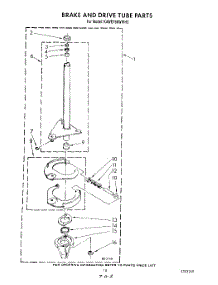 11 - Brake And Drive Tube parts for Kitchenaid Washer KAWE760WWH0 from AppliancePartsPros.com
