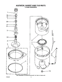06 - Agitator, Basket And Tub parts for Kitchenaid Washer KAWE842WAL0 from AppliancePartsPros.com