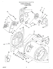 03 - Section parts for Whirlpool Dryer SEDS800JQ0 from AppliancePartsPros.com