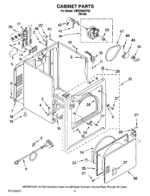 02 - Cabinet Parts parts for Maytag Dryer YMED5620TQ0 from AppliancePartsPros.com