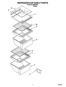 03 - Refrigerator Shelf Parts parts for Whirlpool Refrigerator IMQ225300 from AppliancePartsPros.com