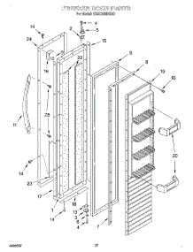 11 - Freezer Door parts for Kitchenaid Refrigerator KSSC36MHS00 from AppliancePartsPros.com