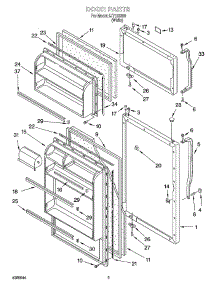 02 - Door Parts parts for Whirlpool Refrigerator IJT183300 from AppliancePartsPros.com