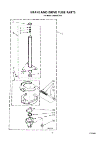 10 - Brake And Drive Tube parts for Whirlpool Washer LA8800XTF0 from AppliancePartsPros.com