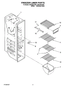 04 - Freezer Liner Parts parts for Whirlpool Refrigerator ID5HHEXVS02 from AppliancePartsPros.com