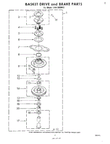 08 - Basket Drive And Brake parts for Whirlpool Washer LHA5600W2 from AppliancePartsPros.com