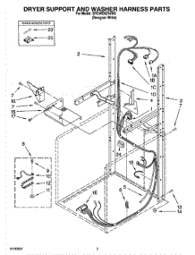 05 - Dryer Support And Washer Harness Parts parts for Whirlpool Washer Dryer Combo BYCWD6274W4 from AppliancePartsPros.com