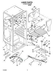 03 - Liner Parts parts for Whirlpool Refrigerator IPT144300 from AppliancePartsPros.com