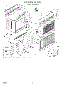 03 - Cabinet parts for Whirlpool Air Conditioner BHAC2530ES0 from AppliancePartsPros.com