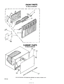 04 - Front , Cabinet parts for Whirlpool Air Conditioner ACW094XM1 from AppliancePartsPros.com
